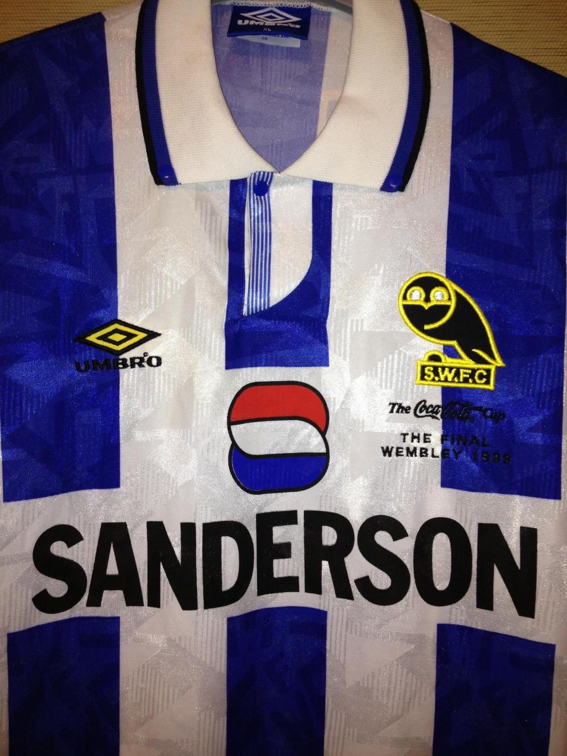 maillot de foot sheffield wednesday domicile 1993 rétro