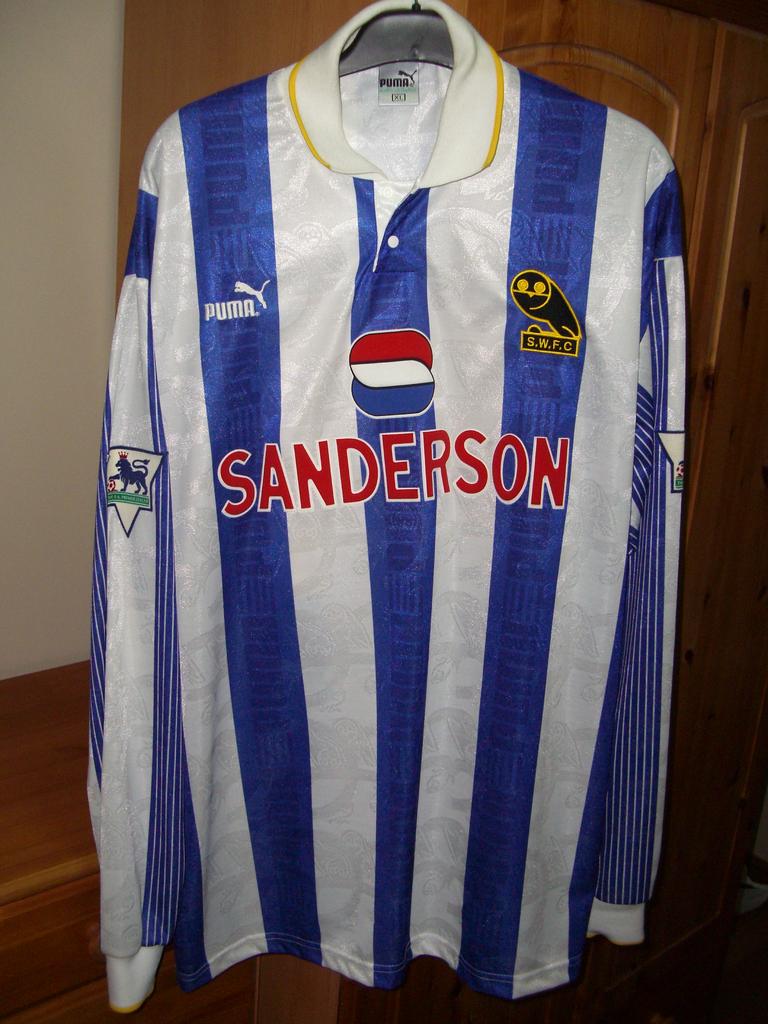 maillot de foot sheffield wednesday domicile 1994-1996 rétro