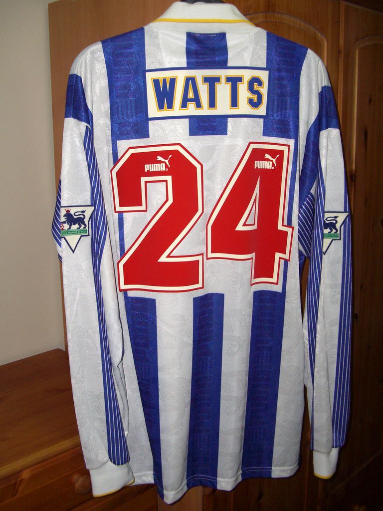 maillot de foot sheffield wednesday domicile 1994-1996 rétro maillot de foot sheffield wednesday domicile 1994-1996 rétro
