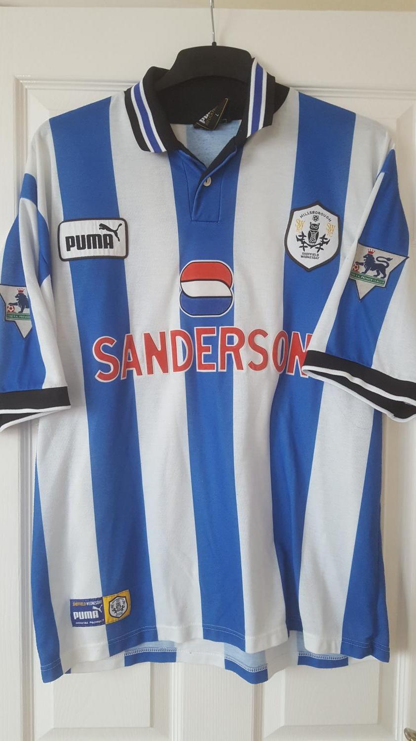 maillot de foot sheffield wednesday domicile 1997-1999 rétro