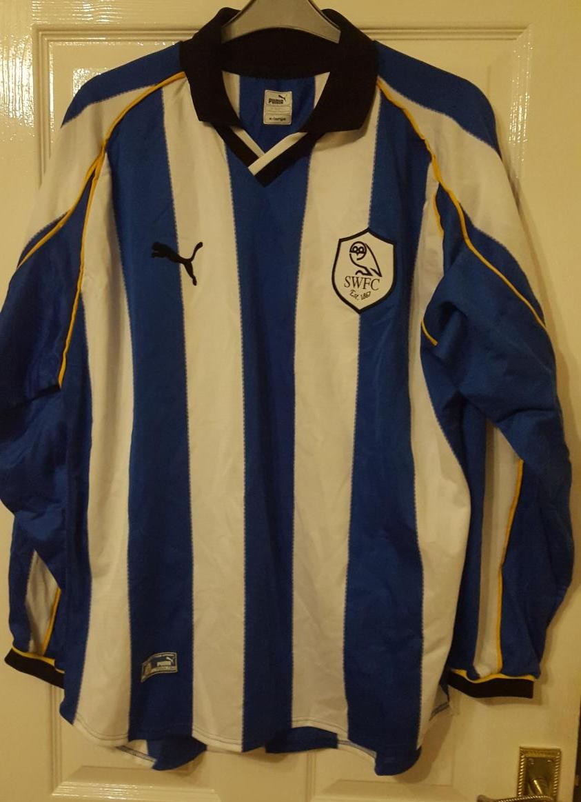 maillot de foot sheffield wednesday domicile 2000-2001 rétro