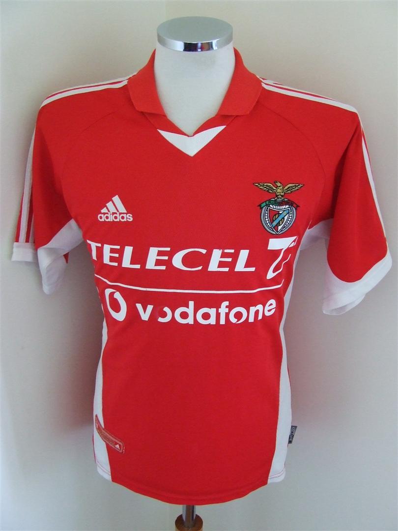 maillot de foot sl benfica domicile 2001-2002 rétro