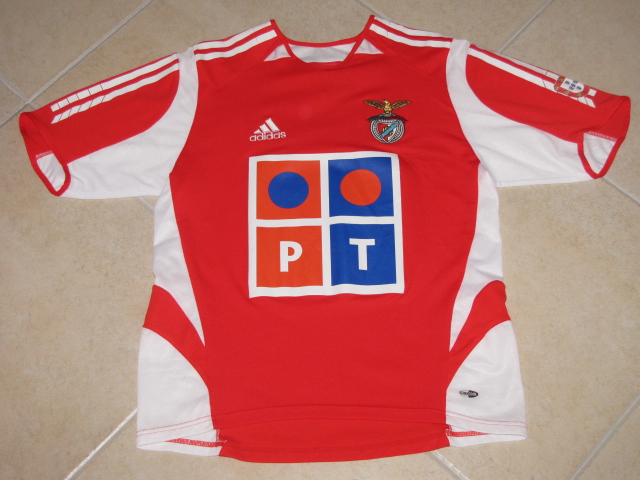 maillot de foot sl benfica domicile 2005-2006 rétro