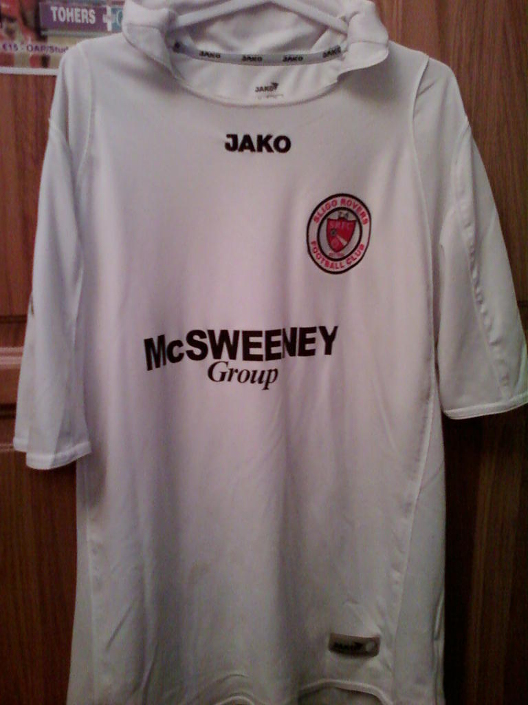 maillot de foot sligo rovers exterieur 2008 rétro