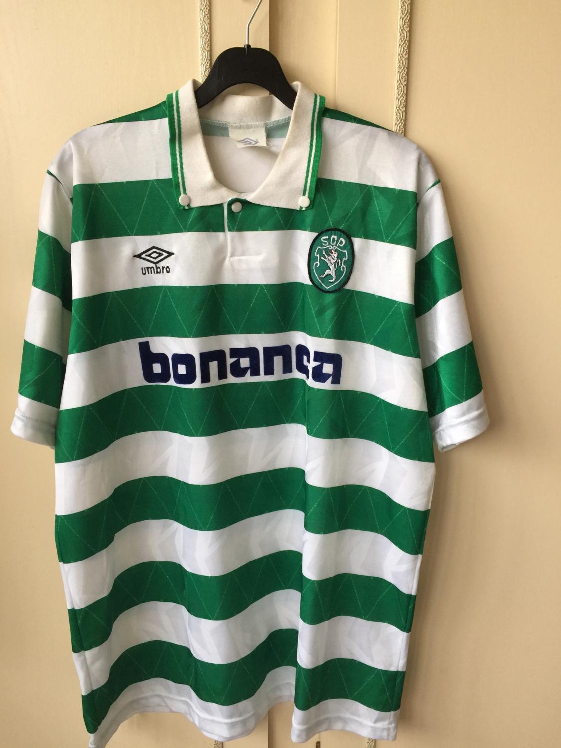 maillot de foot sporting cp domicile 1990-1992 rétro