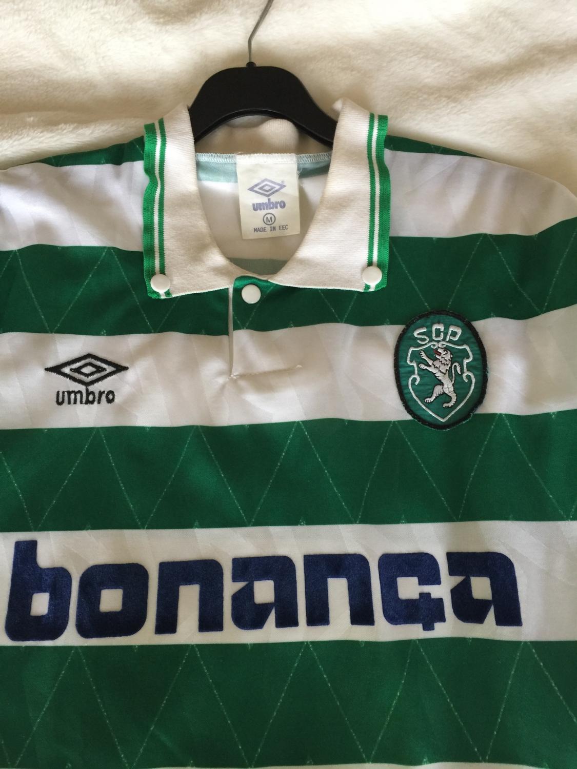 maillot de foot sporting cp domicile 1990-1992 rétro
