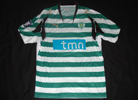 maillot de foot sporting cp domicile 2007-2008 rétro