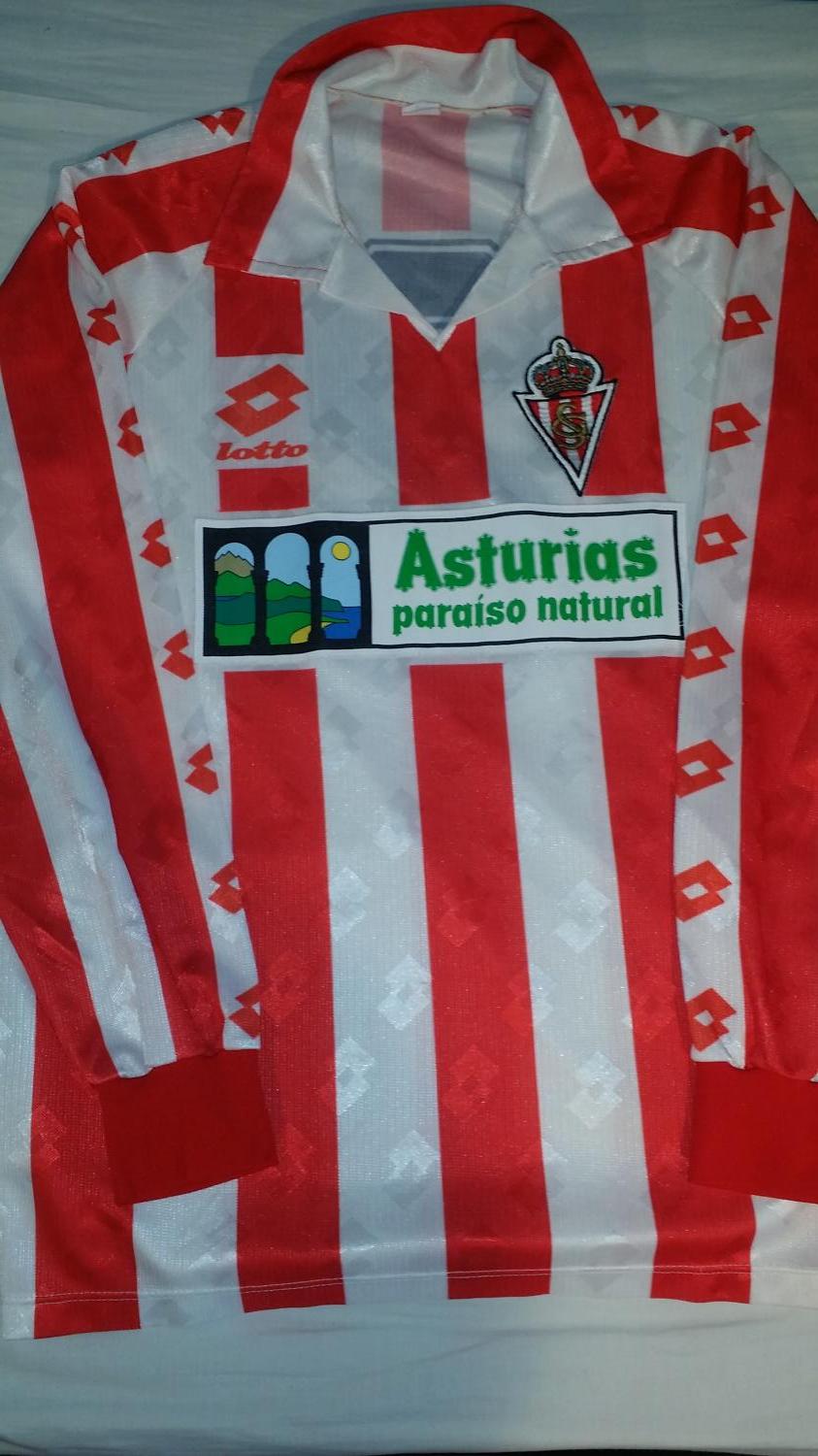 maillot de foot sporting de gijón domicile 1992-1994 rétro