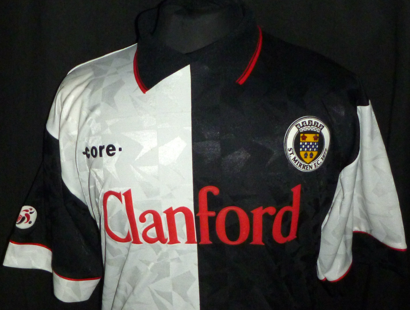 maillot de foot st. mirren fc domicile 1994-1995 rétro maillot de foot st. mirren fc domicile 1994-1995 rétro