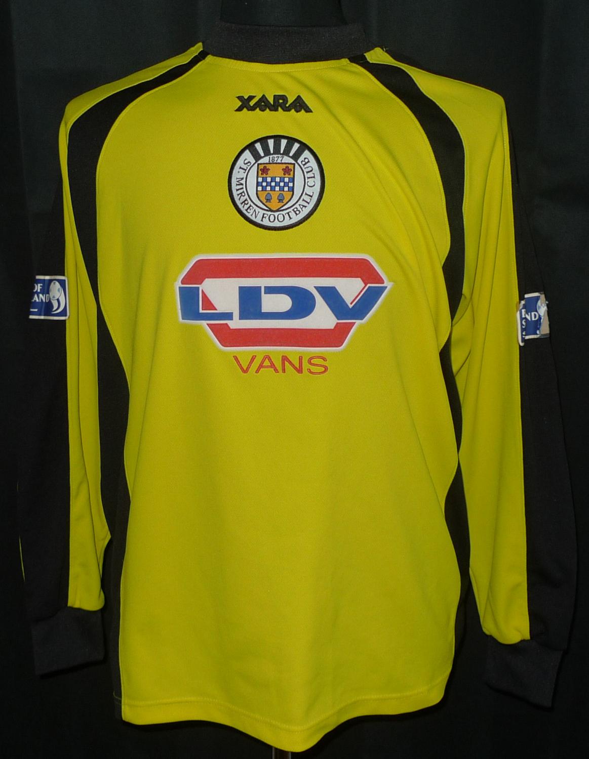 maillot de foot st. mirren fc gardien 2000-2001 rétro