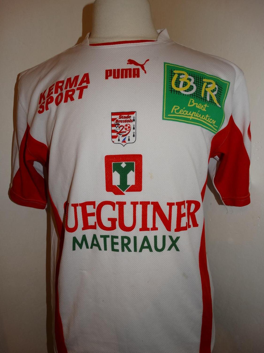 maillot de foot stade brestois 29 domicile 2006-2007 rétro