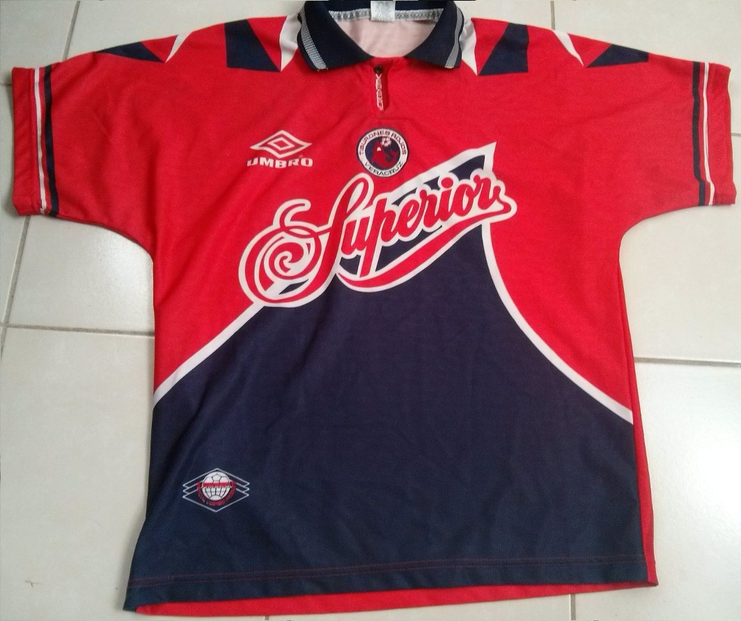 maillot de foot tiburones rojos de veracruz domicile 1995-1997 rétro