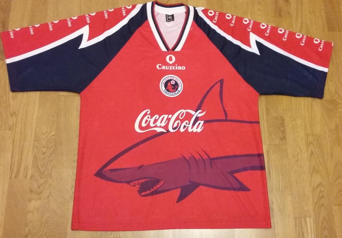 maillot de foot tiburones rojos de veracruz domicile 1998-1999 rétro