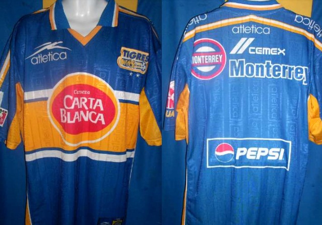 maillot de foot tigres uanl exterieur 1996 pas cher