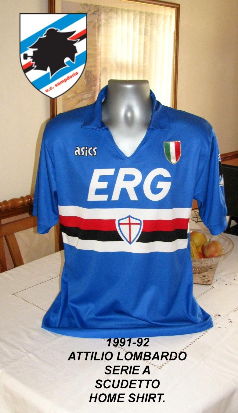 maillot de foot uc sampdoria domicile 1991-1992 pas cher