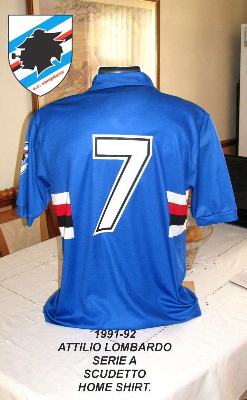 maillot de foot uc sampdoria domicile 1991-1992 pas cher