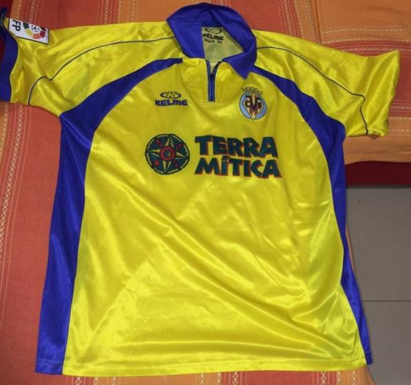 maillot de foot villarreal cf domicile 1999-2001 rétro