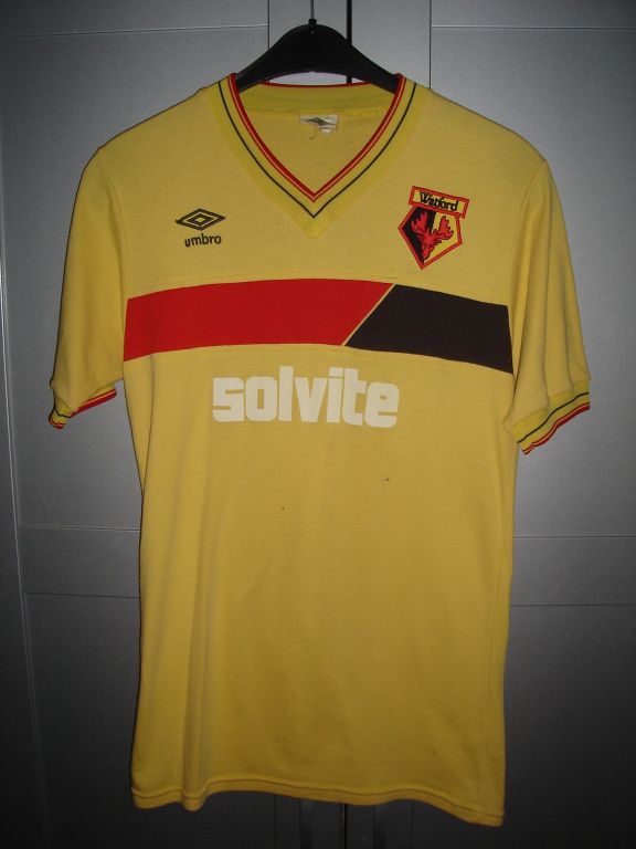 maillot de foot watford fc domicile 1985-1988 rétro