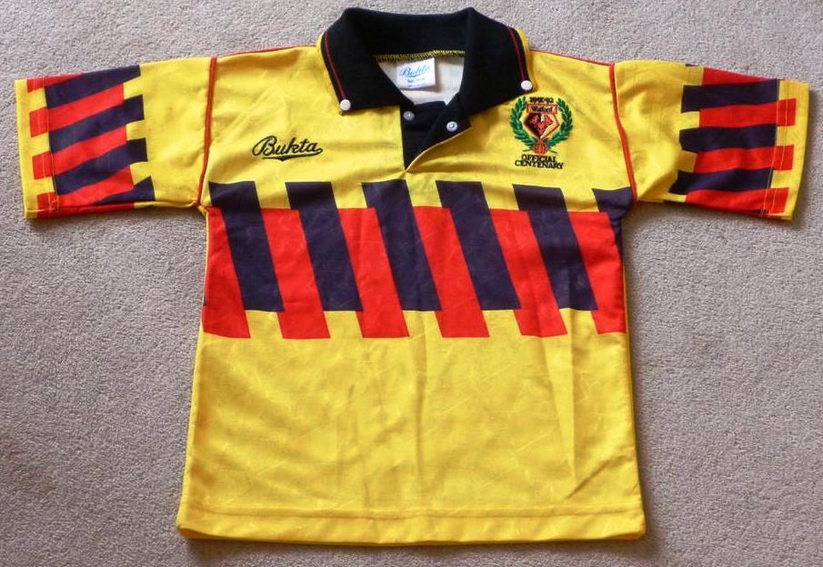 maillot de foot watford fc domicile 1991-1992 rétro