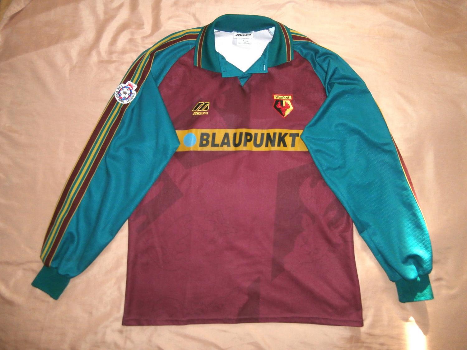 maillot de foot watford fc exterieur 1995-1996 rétro