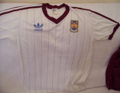 maillot de foot west ham united exterieur 1983-1985 rétro