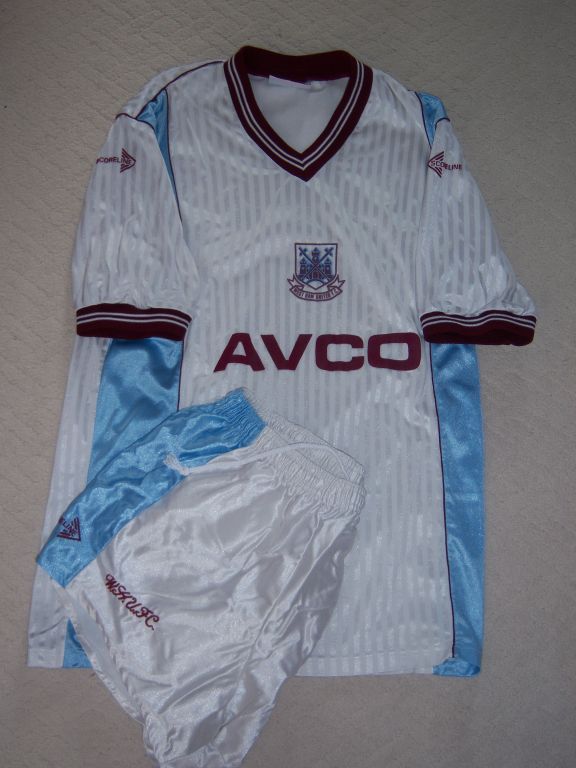 maillot de foot west ham united exterieur 1987-1989 rétro