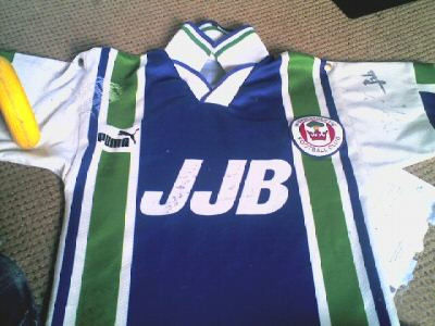 maillot de foot wigan athletic domicile 1995-1998 rétro