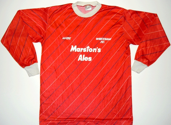 maillot de foot wrexham fc domicile 1987-1988 rétro