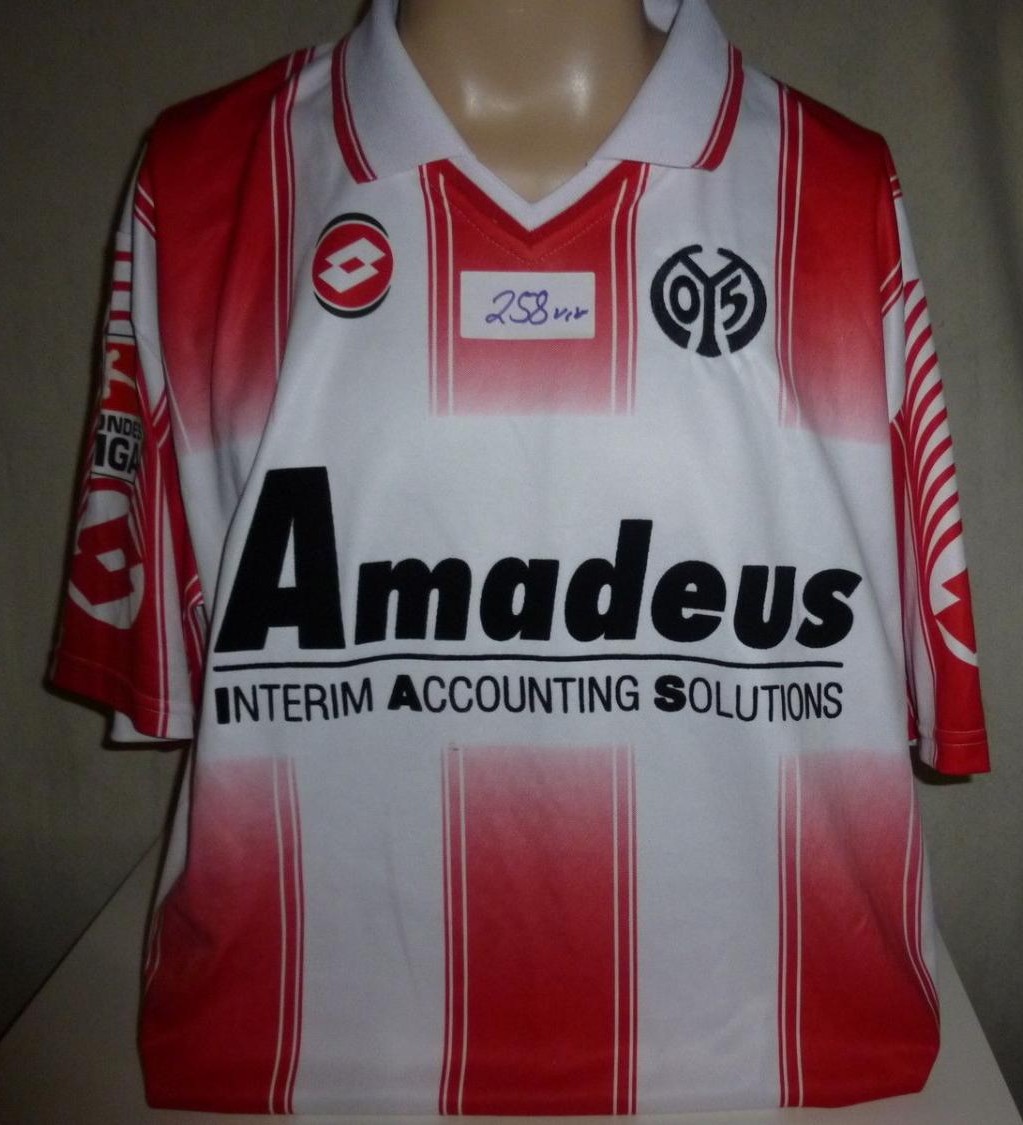 maillot de fsv mayence 05 domicile 2002-2003 rétro