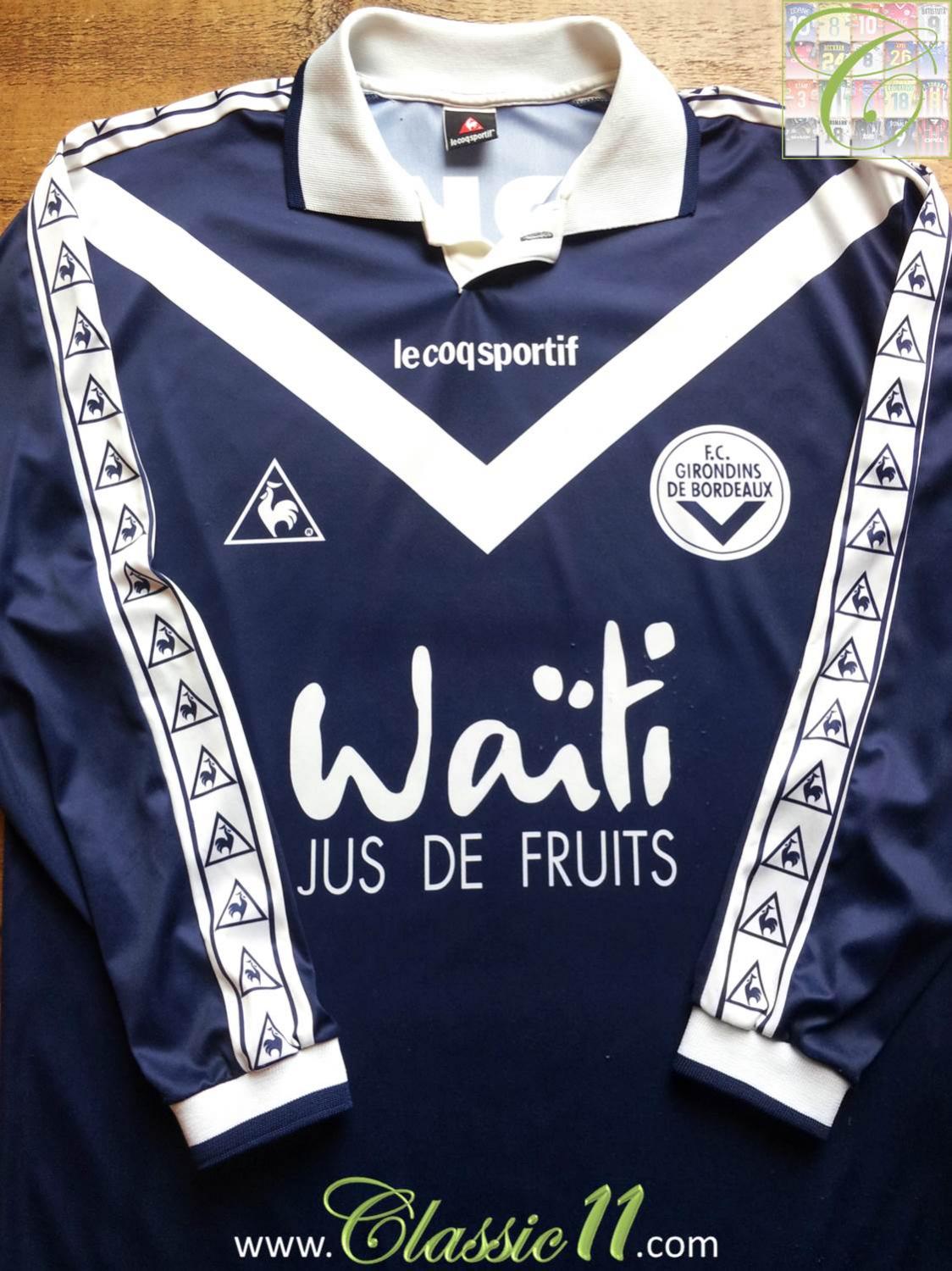 maillot de girondins de bordeaux domicile 1996-1997 pas cher