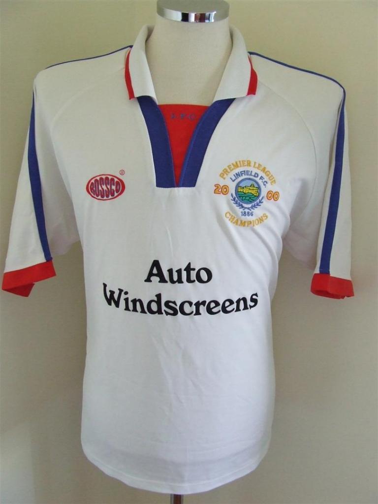 maillot de linfield fc exterieur 2000-2001 rétro