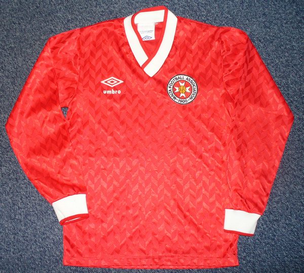 maillot de malte domicile 1988-1990 rétro