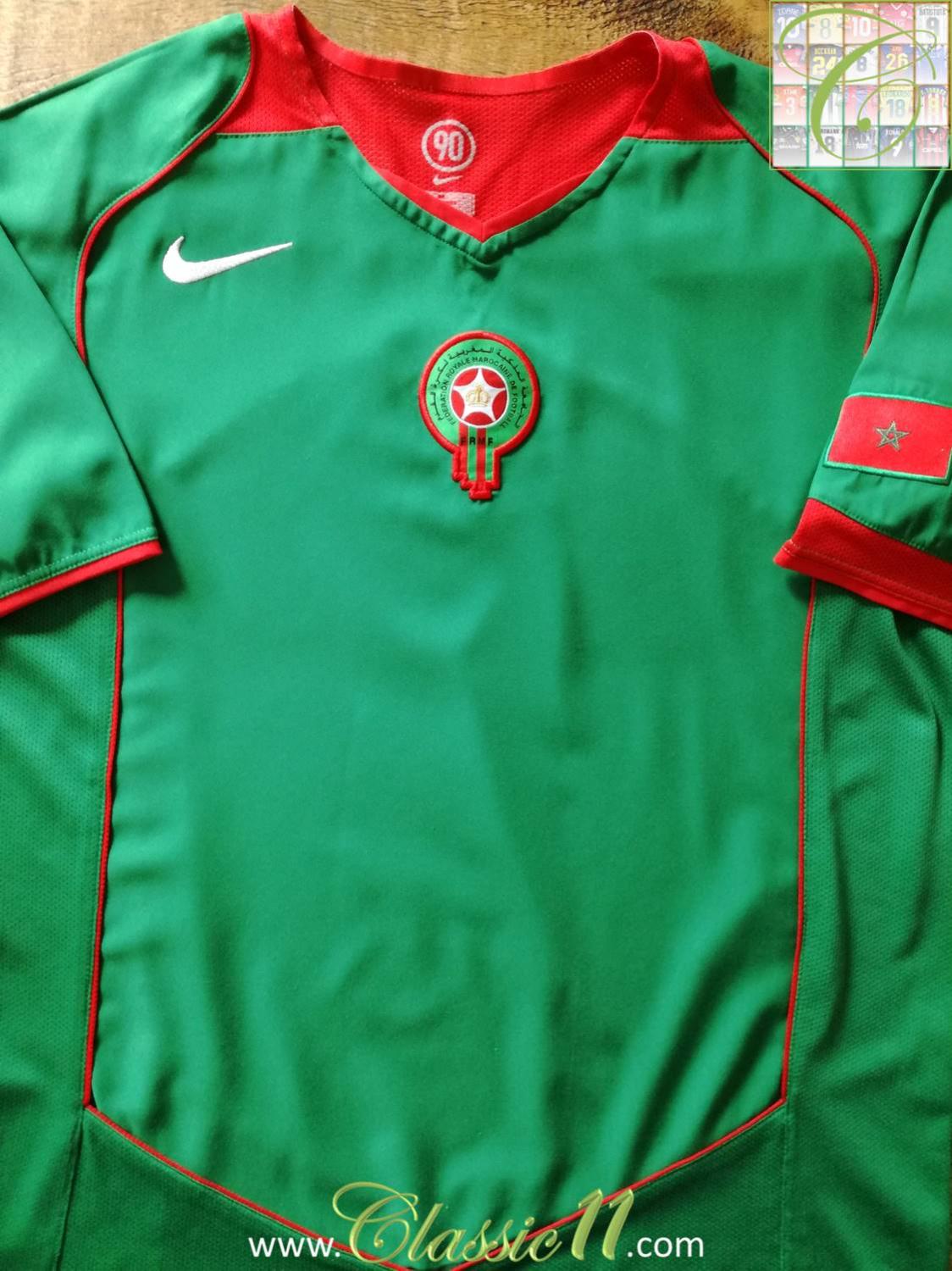 maillot de maroc domicile 2004-2005 rétro