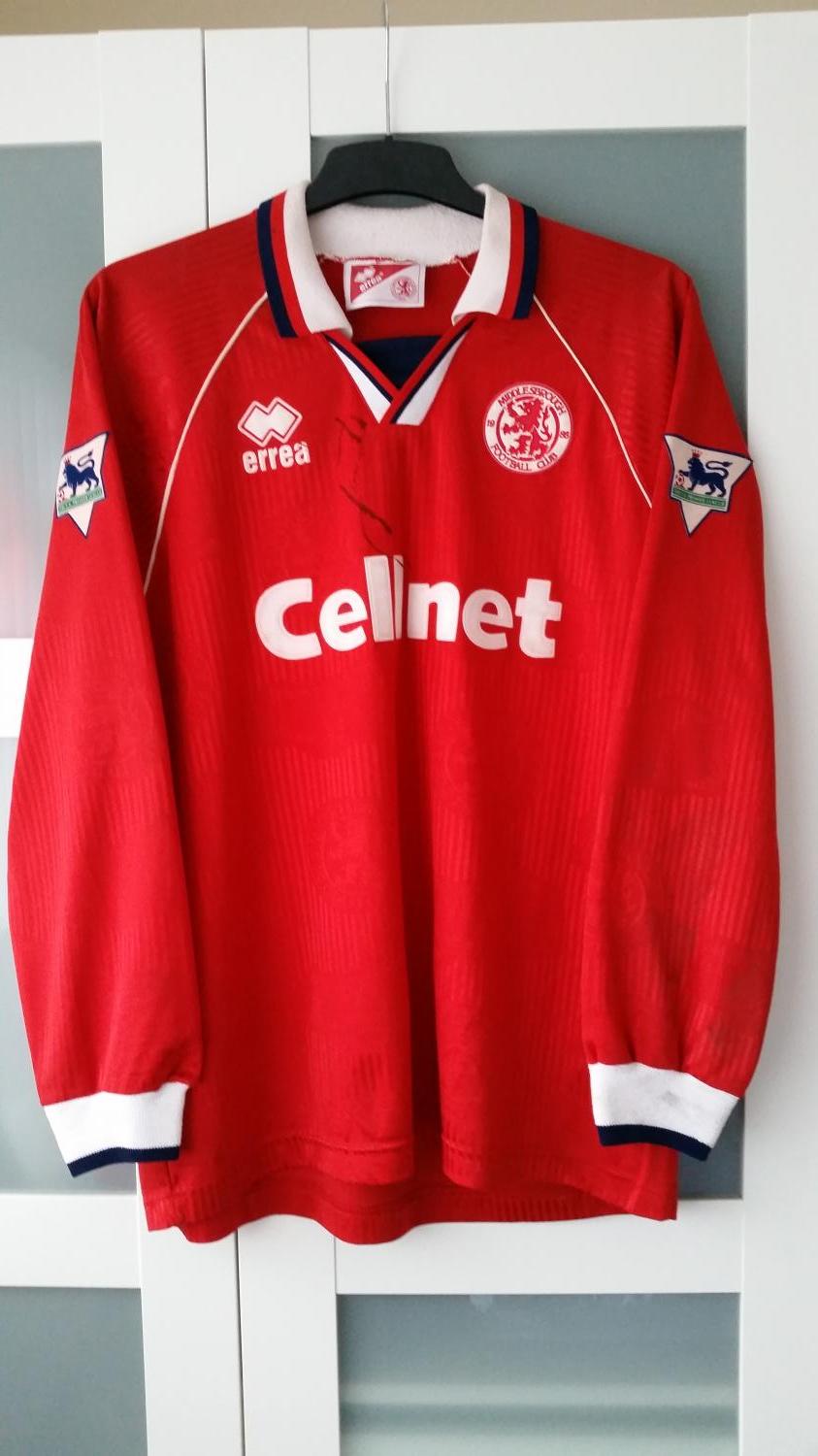 maillot de middlesbrough domicile 1995-1996 rétro