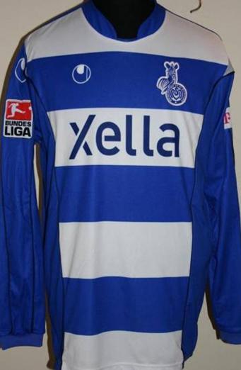 maillot de msv duisbourg domicile 2007-2008 rétro