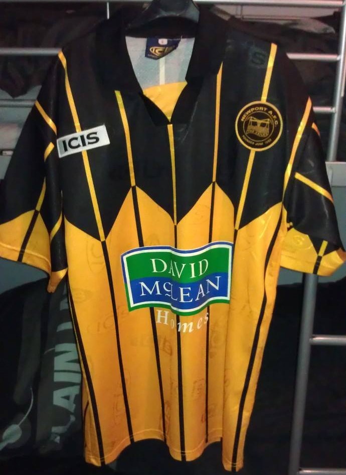 maillot de newport county afc domicile 1997-1999 rétro