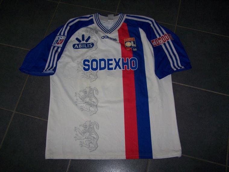 maillot de ol domicile 1997-1998 rétro