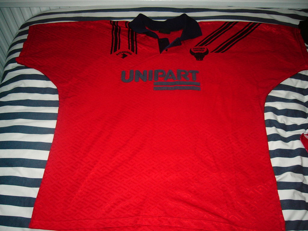 maillot de oxford united fc exterieur 1991-1993 rétro