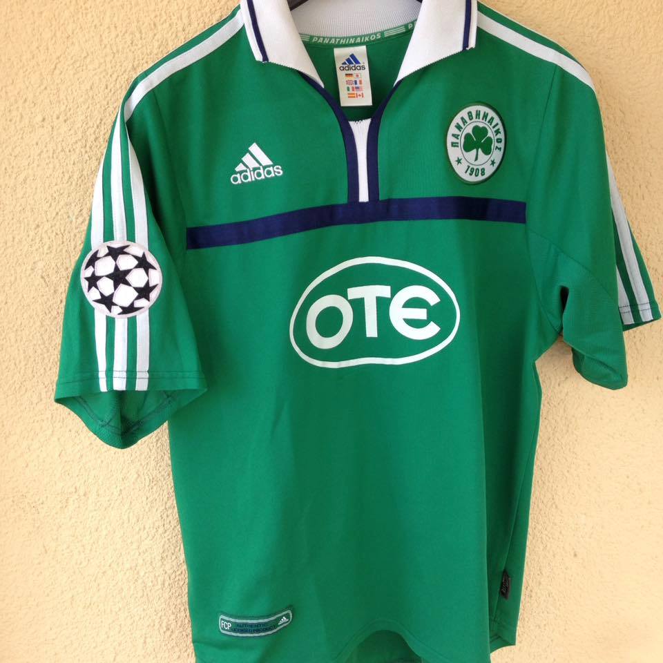 maillot de panathinaikos domicile 2001-2002 rétro