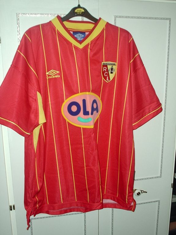 maillot de rc lens domicile 1999-2000 rétro