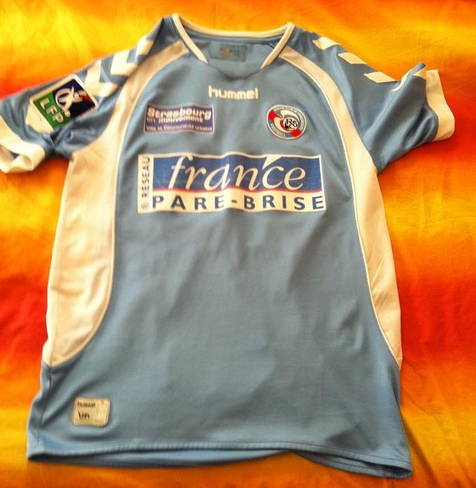 maillot de rc strasbourg alsace exterieur 2007-2008 rétro