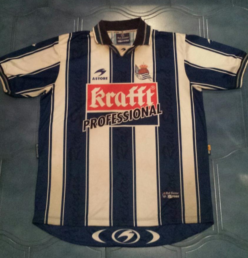 maillot de real sociedad domicile 2000-2002 rétro