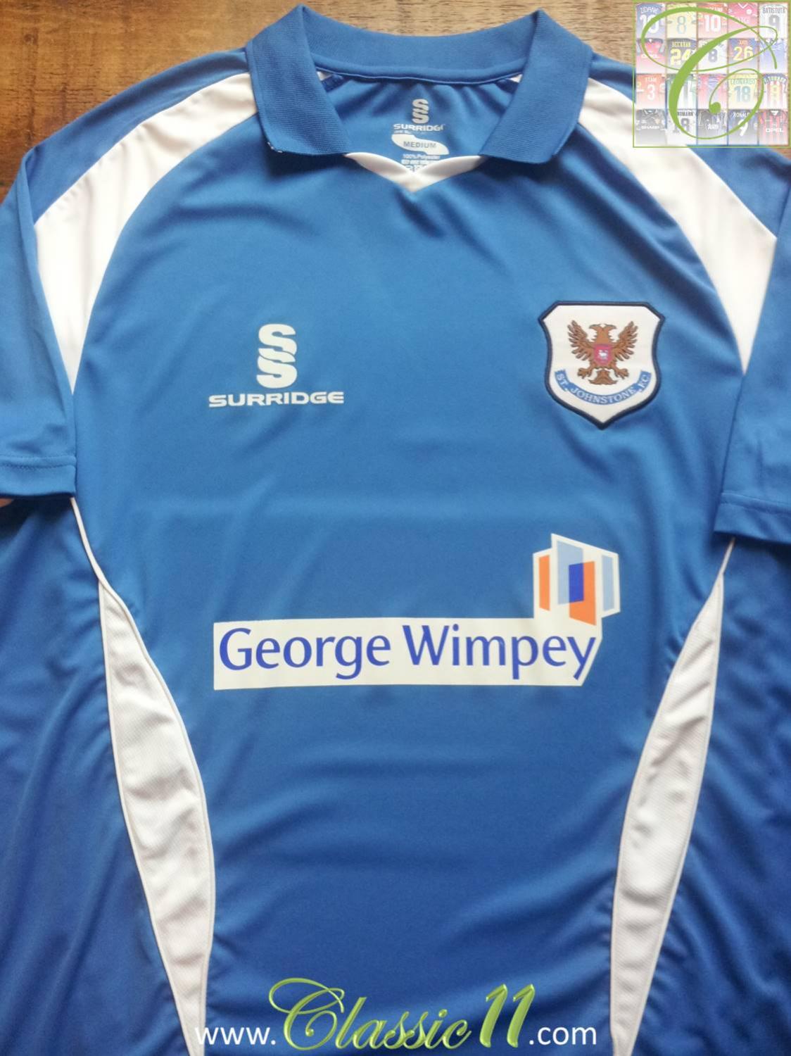 maillot de saint johnstone domicile 2008-2009 rétro