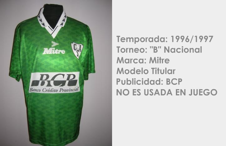 maillot de sarmiento domicile 1996-1997 rétro