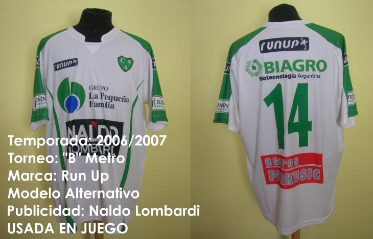 maillot de sarmiento exterieur 2006-2007 rétro