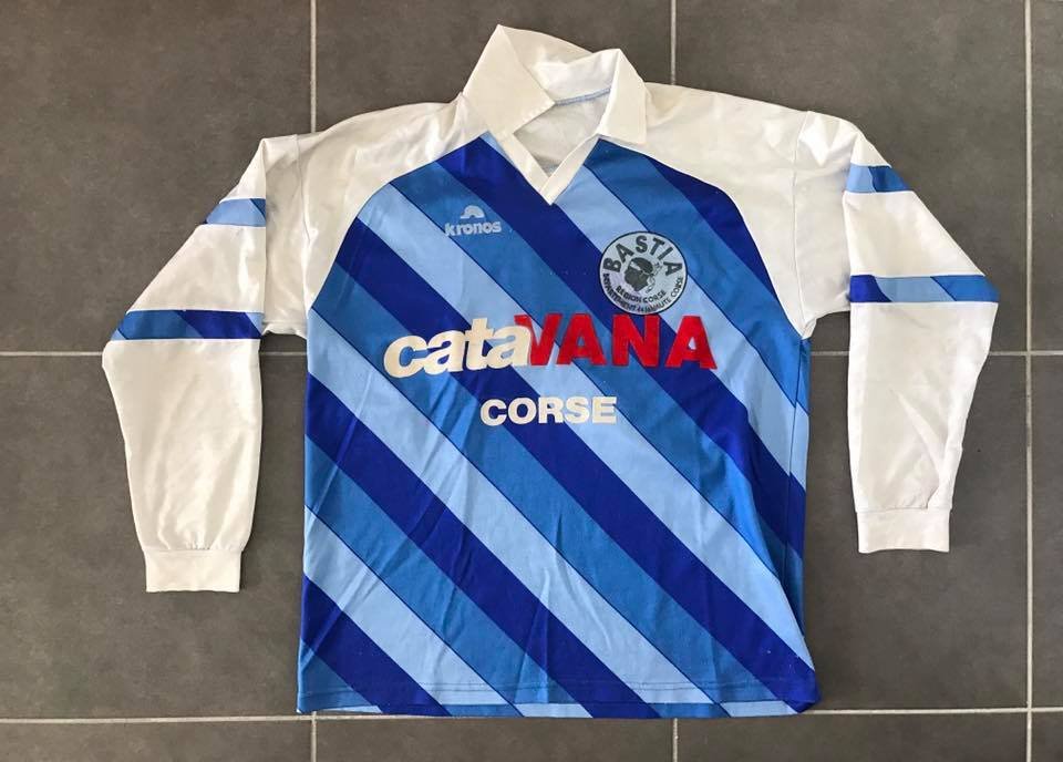 maillot de sc bastia domicile 1990-1991 rétro