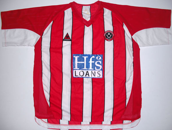 maillot de sheffield united domicile 2004-2005 rétro