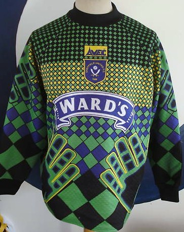 maillot de sheffield united gardien 1996-1997 rétro