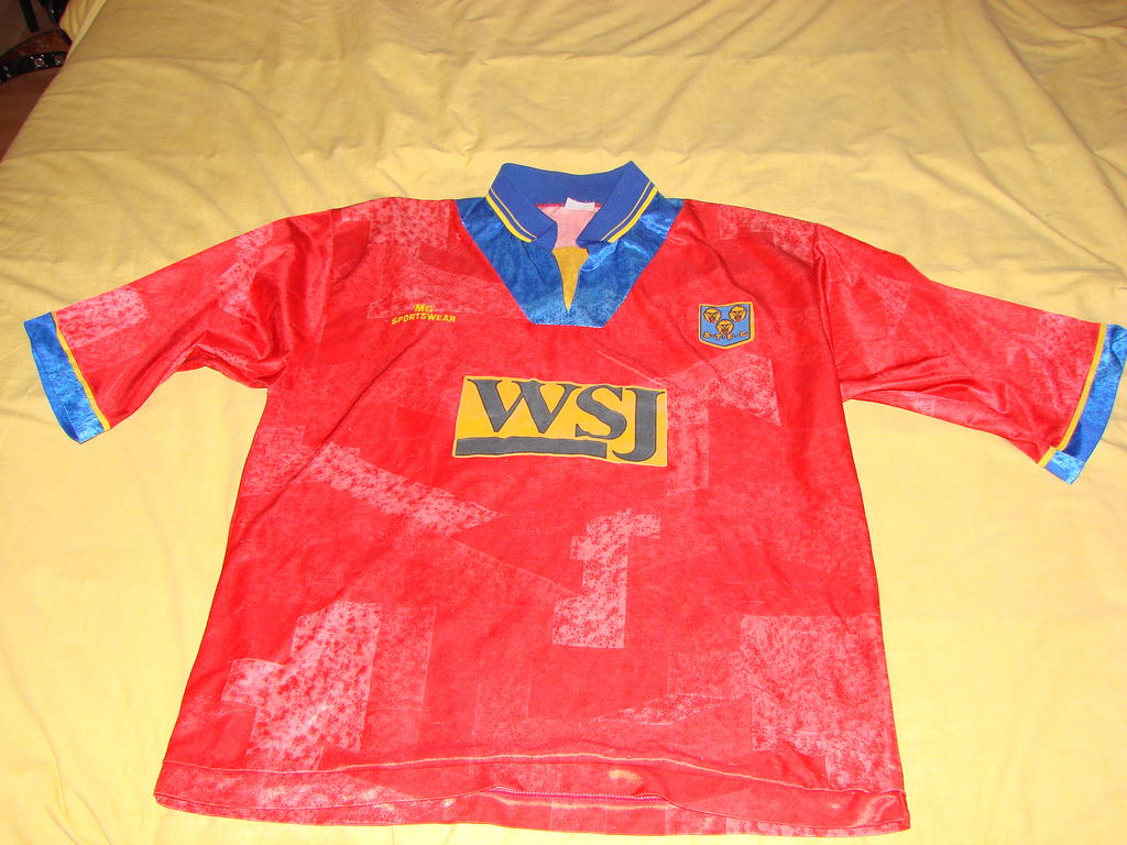 maillot de shrewsbury town exterieur 1993-1995 rétro