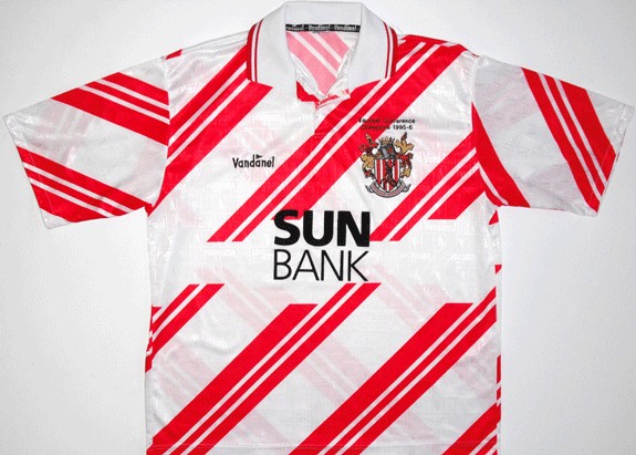 maillot de stevenage fc domicile 1996-1997 rétro